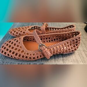 Womens Woven Mary Jane Flats 8.5